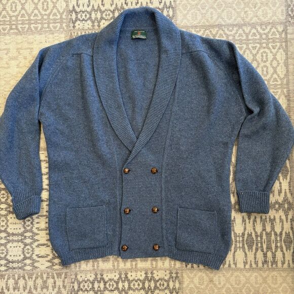 The Scotch House Men’s CARDIGAN Collar 100% Lambswool MADE IN SCOTLAND L XL - Picture 2 of 11